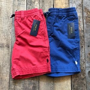 NWT 2 Pair Blue/Red Boys Polo Ralph Lauren Shorts